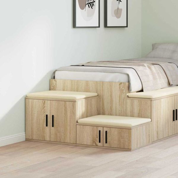 Шкаф за съхранение 2 pcs Сонома дъб 103 x 41 x 40 см