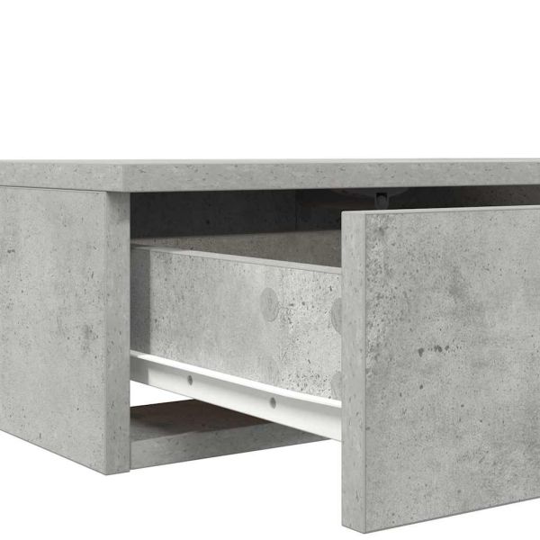 Чекмеджета за легло Циментено сиво 135 x 36,5 x 16,5 см