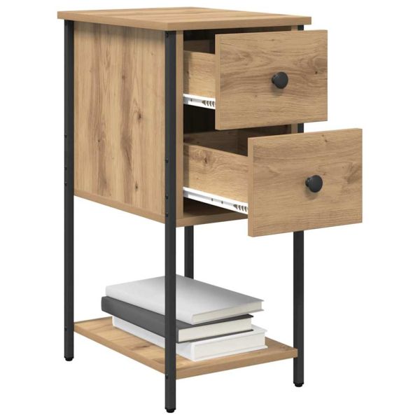 Нощен шкаф 2 pcs дъб артизан 32 x 42 x 70 см Инженерно дърво
