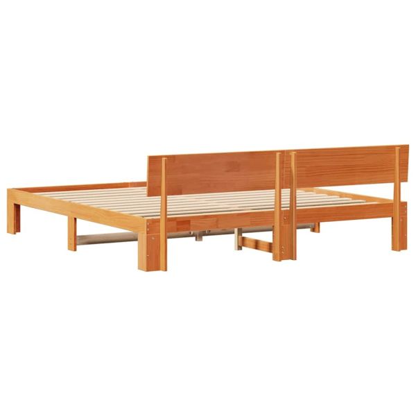 Рамка за легло с таблото Кафяво с восъчно покритие 180 x 200 cm
