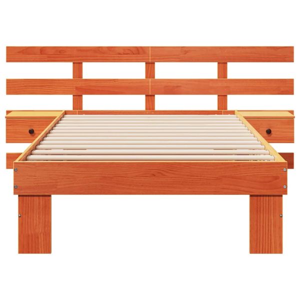 Рамка за легло с таблото Кафяво с восъчно покритие 90 x 200 cm