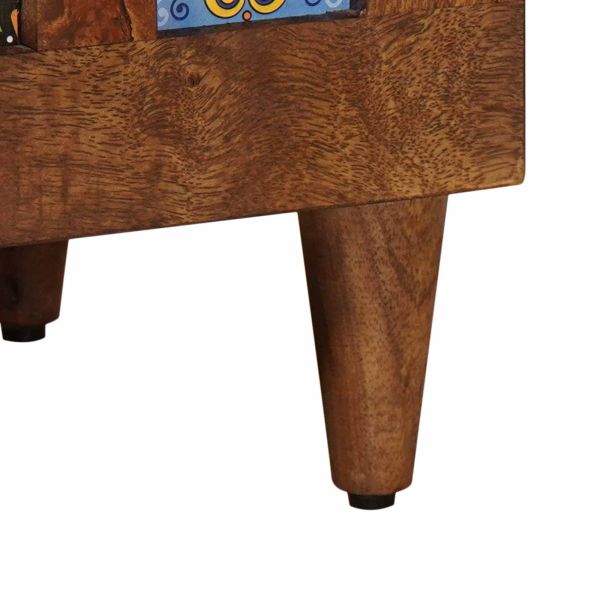 ТВ шкаф с чекмедже Орех 80 x 33 x 46 см Солидно мангово дърво