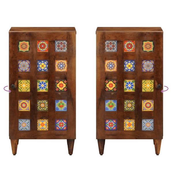 Служебен шкаф Орех 40 x 33 x 75 см Солидно мангово дърво