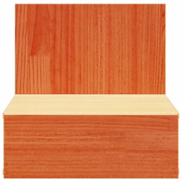 Нощно шкафче Кафяво с восъчно покритие 42 x 32,5 x 40 см
