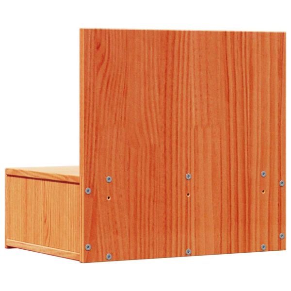Нощно шкафче 2 pcs Кафяво с восъчно покритие 42 x 32,5 x 40 см
