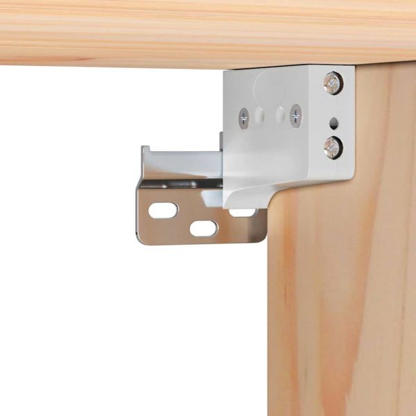 Нощно шкафче 2 pcs Естествен 39 x 34 x 33 см Масивно дърво бор