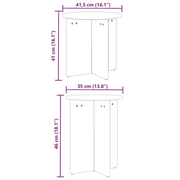 Масичка за кафе 2 pcs Бяло