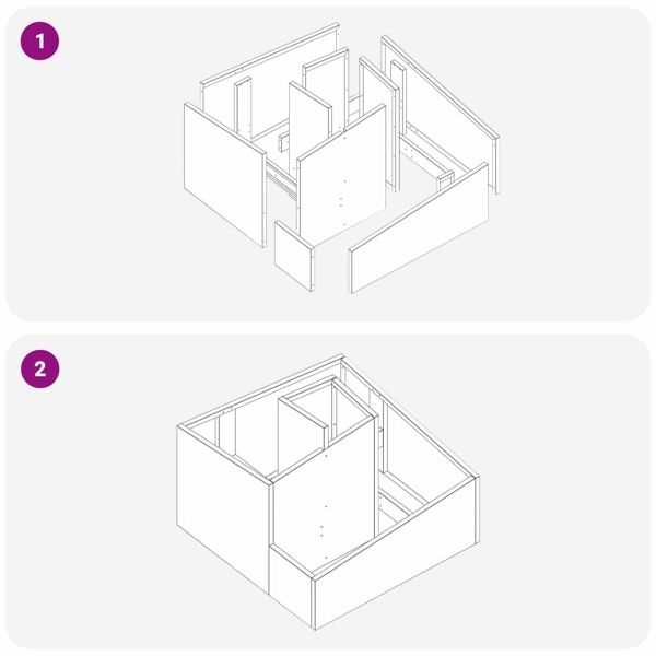 Градинска саксия Черно 60 x 60 x 50 см