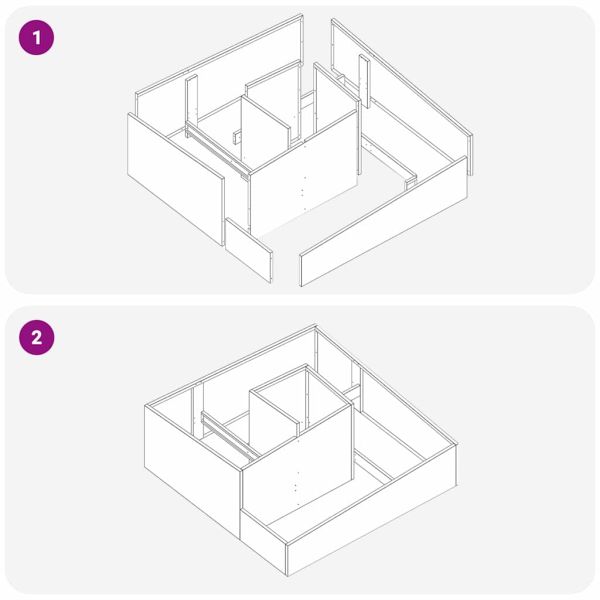 Градинска саксия Черно 100 x 100 x 50 cm