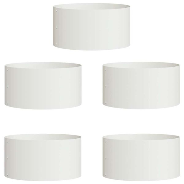 Пръстен за саксия 5 pcs Бяло 40 x 40 x 20 cm
