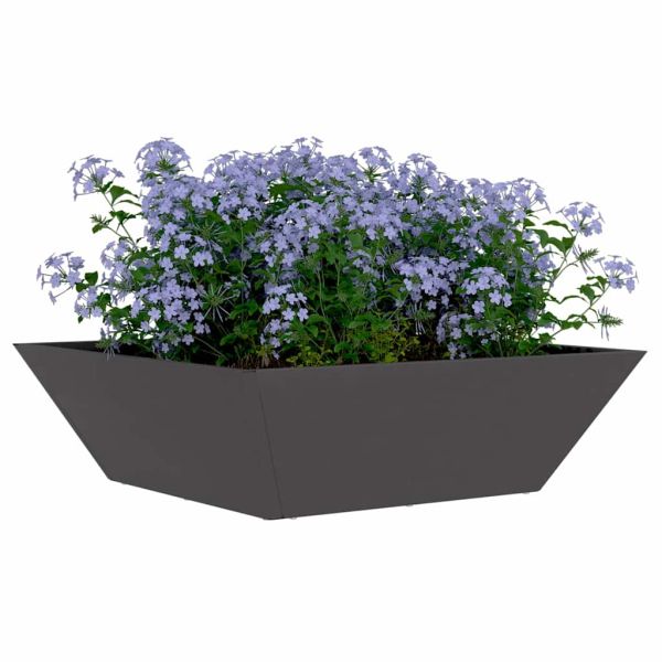 Градинска саксия Черно 50 x 50 x 15 см
