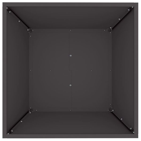 Градинска саксия Черно 50 x 50 x 15 см