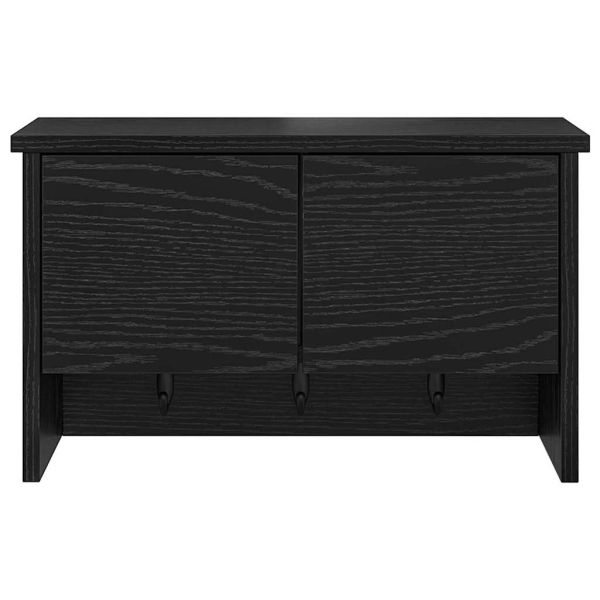 Стенен закачалка за палта с рафт Черния дъб 50 x 20 x 30 см