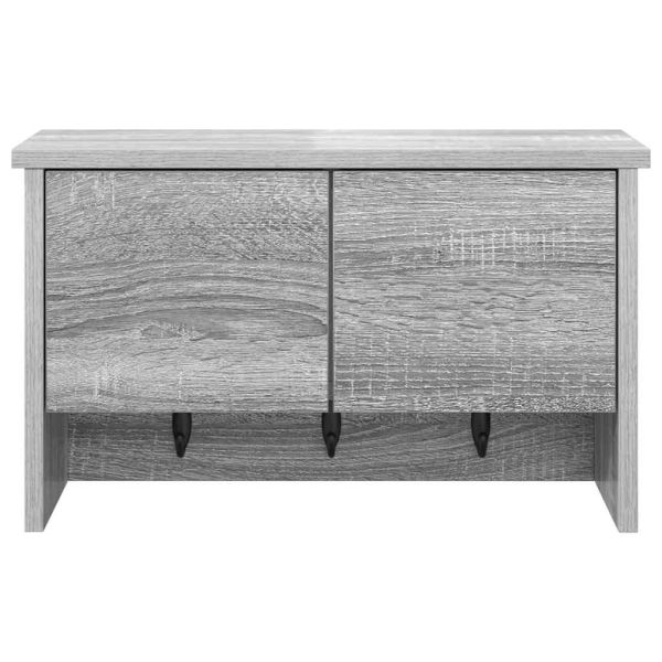 Стенен закачалка за палта с рафт Сив Сонома 50 x 20 x 30 см