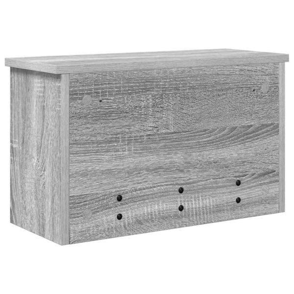 Стенен закачалка за палта с рафт Сив Сонома 50 x 20 x 30 см