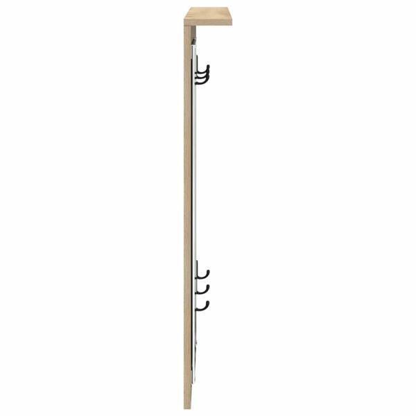 Стенен закачалка за палта с рафт дъб сонома 84 x 10 x 80 см