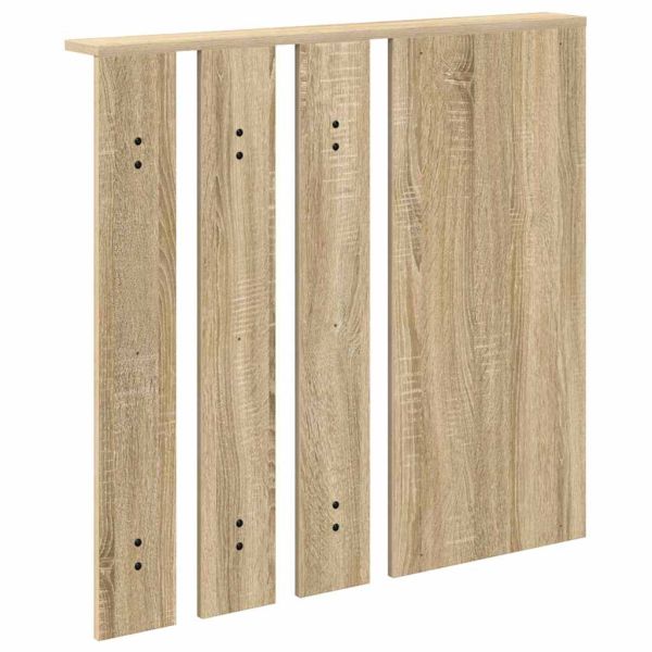 Стенен закачалка за палта с рафт дъб сонома 84 x 10 x 80 см