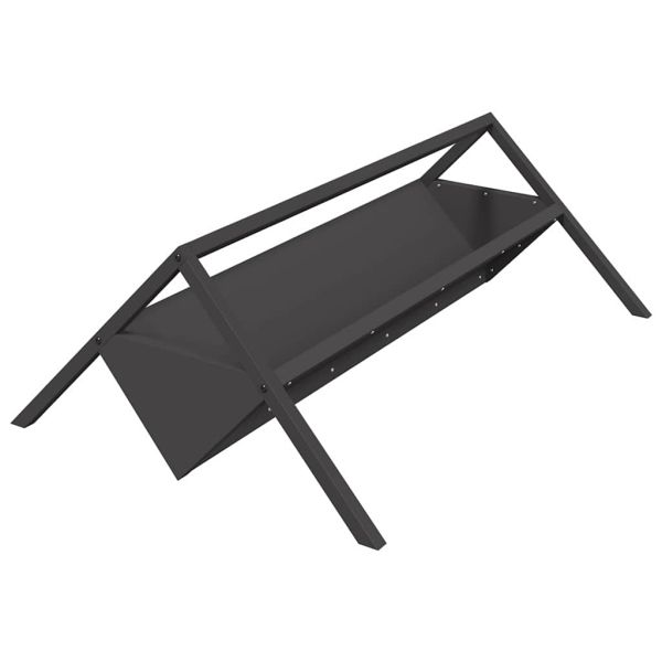 Тръба за хранене на добитък Черно 111 x 76 x 38 см