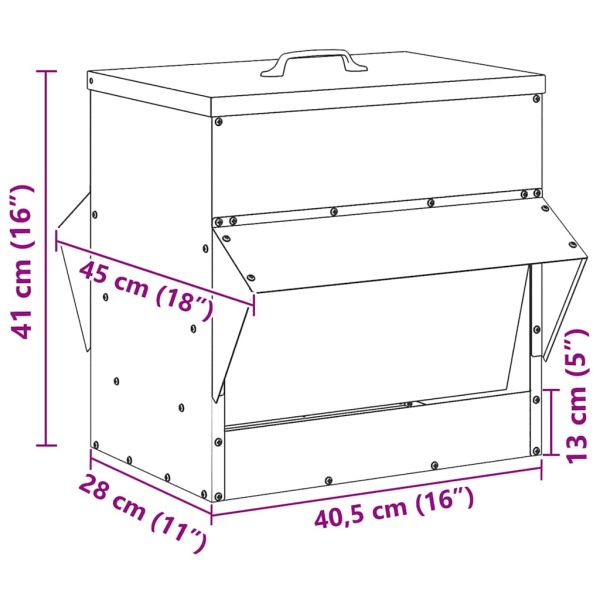Кокошарник Черно 40,5 х 45 х 41 см 20 kg