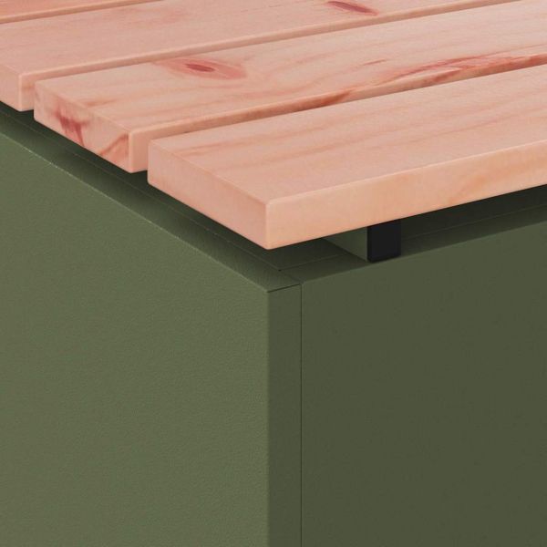 Градинска пейка Маслиненозелен 40 x 40 x 43 cm Стомана