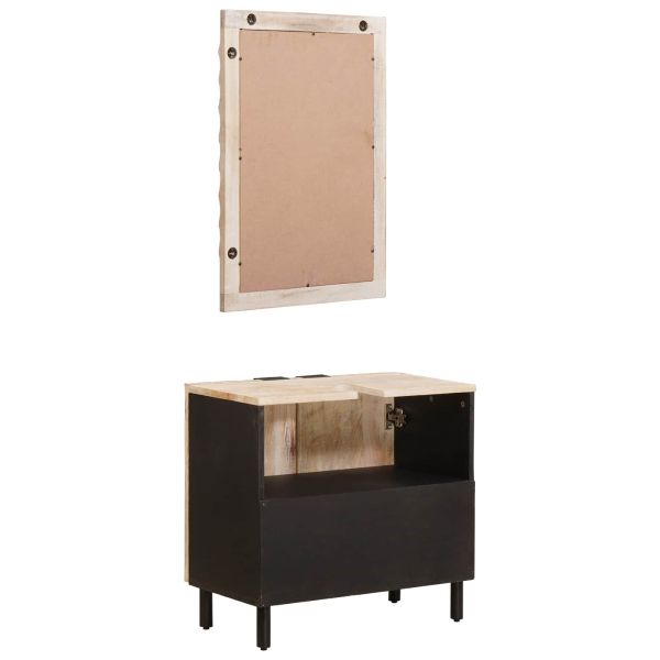 Комплекти за баня Финал на бяло измиване Солидно мангово дърво