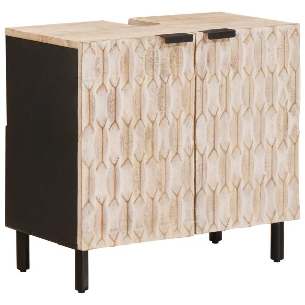 Комплекти за баня с чекмедже 3 pcs Финал на бяло измиване