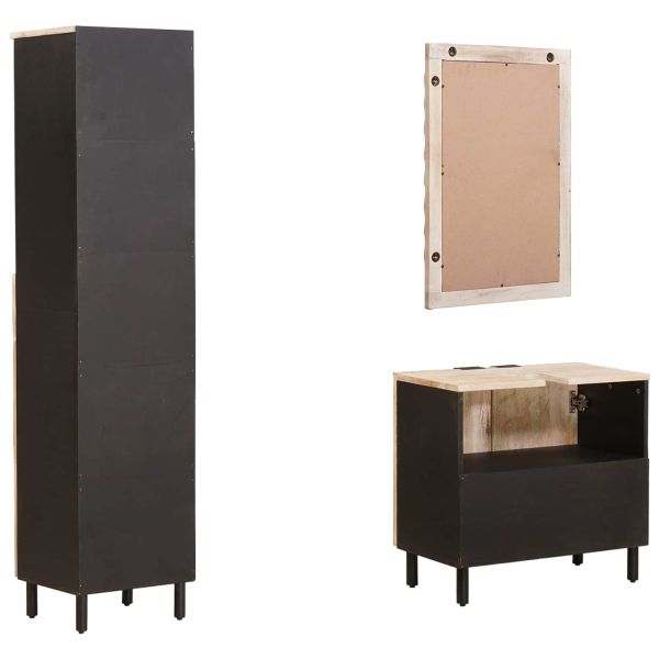 Комплекти за баня с чекмедже 3 pcs Финал на бяло измиване