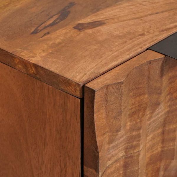 Служебен шкаф 2 pcs Финал на кафяво акацие 60 x 33 x 75 cm