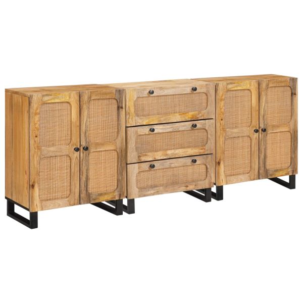 Служебен шкаф 3 pcs Кафяво 180 x 33 x 75 см
