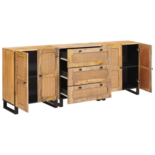 Служебен шкаф 3 pcs Кафяво 180 x 33 x 75 см