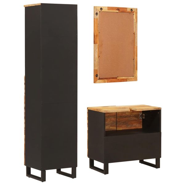 Комплекти за баня с чекмедже Естествен Солидно мангово дърво