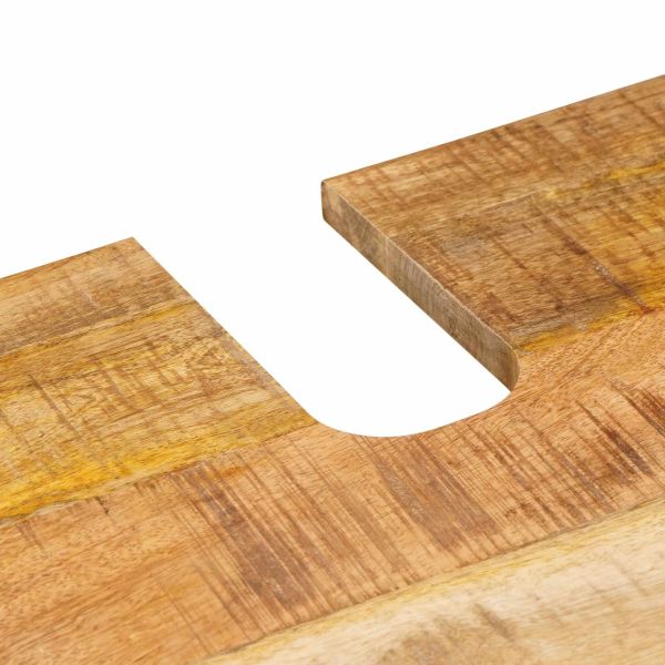 Комплекти за баня с рафт 5 pcs Естествен Солидно мангово дърво