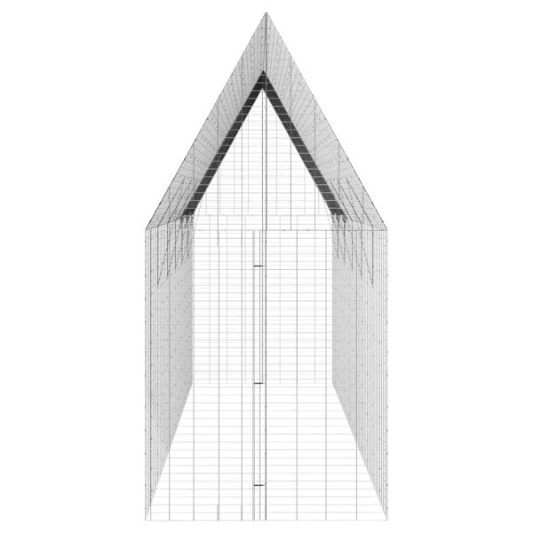 Клетка за пилета 2 pcs Сребрист 600 x 100 x 210 см