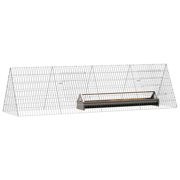 Клетка за пилета Сребрист 215 x 55 x 55 см