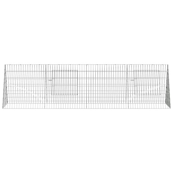Клетка за пилета Сребрист 215 x 55 x 55 см