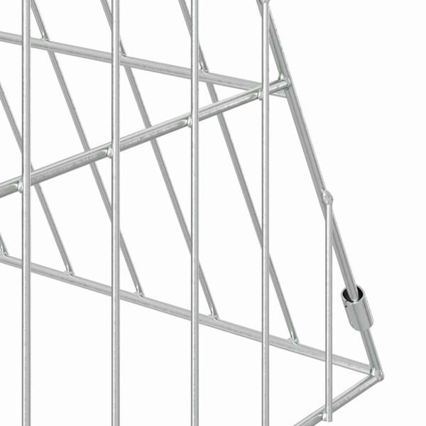 Клетка за пилета Сребрист 215 x 55 x 55 см