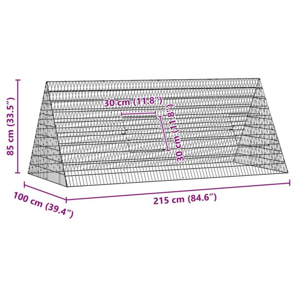 Клетка за пилета Сребрист 215 x 100 x 85 см