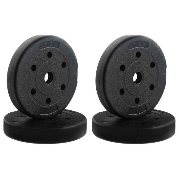 Комплект 2 в 1 дъмбел 30кг Черен и Червен