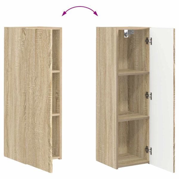 Комплект за стена на телевизор 4 pcs Сонома дъб Инженерно дърво