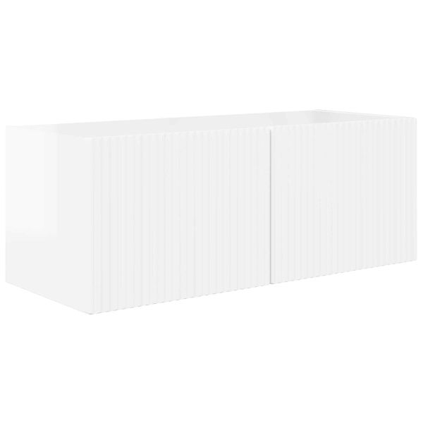 Комплект за стена на телевизор 4 pcs Лъскаво бяло