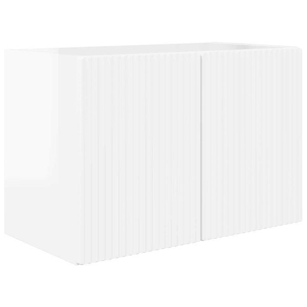 Комплект за стена на телевизор 4 pcs Лъскаво бяло