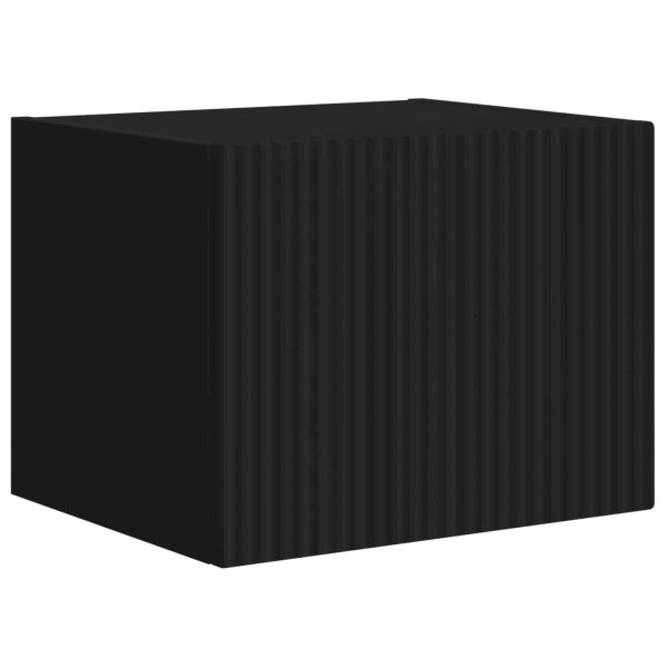 Комплект за стена на телевизор Монтиране на стена 6 pcs Черно