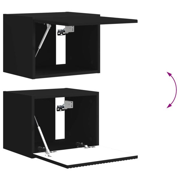 Комплект за стена на телевизор Монтиране на стена 6 pcs Черно