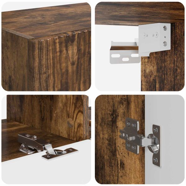 Комплект за стена на телевизор 6 pcs Димян дъб