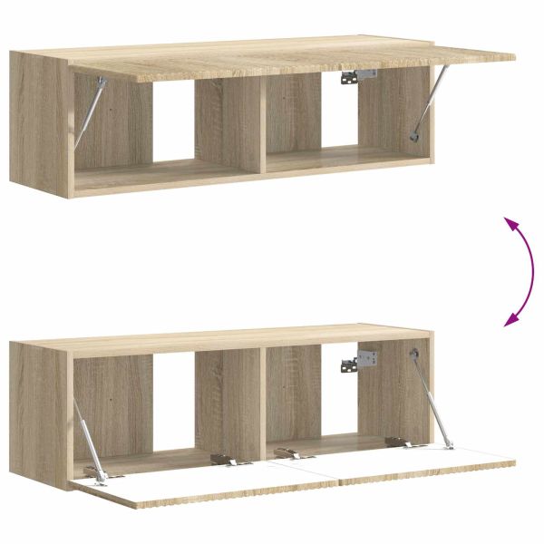 Комплект за стена на телевизор 6 pcs Сонома дъб