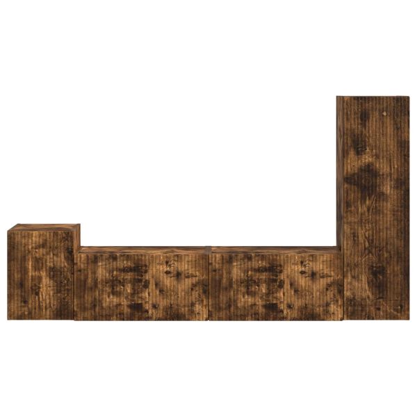 Комплект ТВ шкаф 4 pcs Димян дъб Инженерно дърво