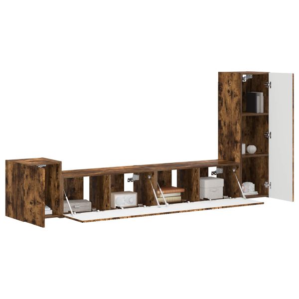 Комплект ТВ шкаф 3 pcs Димян дъб Инженерно дърво