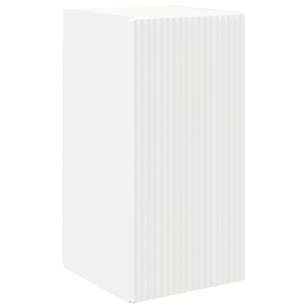 Комплект ТВ шкаф Монтиране на стена 6 pcs Бяло Инженерно дърво