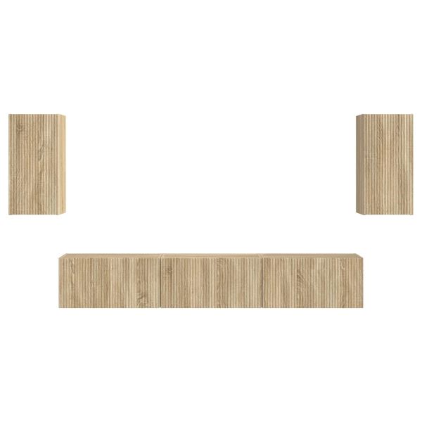 Комплект ТВ шкаф 5 pcs Сонома дъб Инженерно дърво