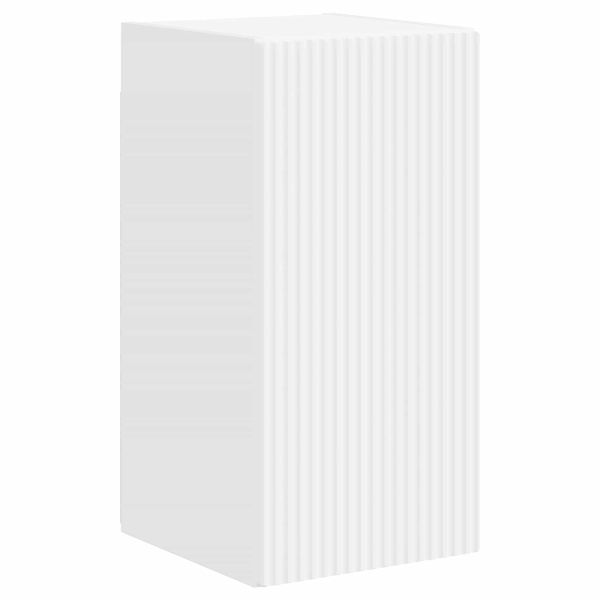 Комплект ТВ шкаф 5 pcs Лъскаво бяло Инженерно дърво